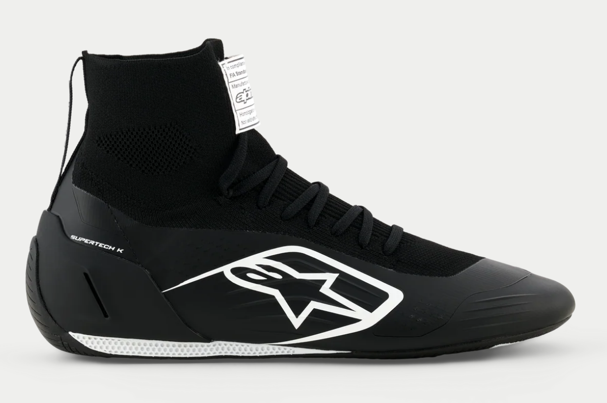 Alpinestars Alpinestars Supertech K Fia kartschoenen Zwart / Wit