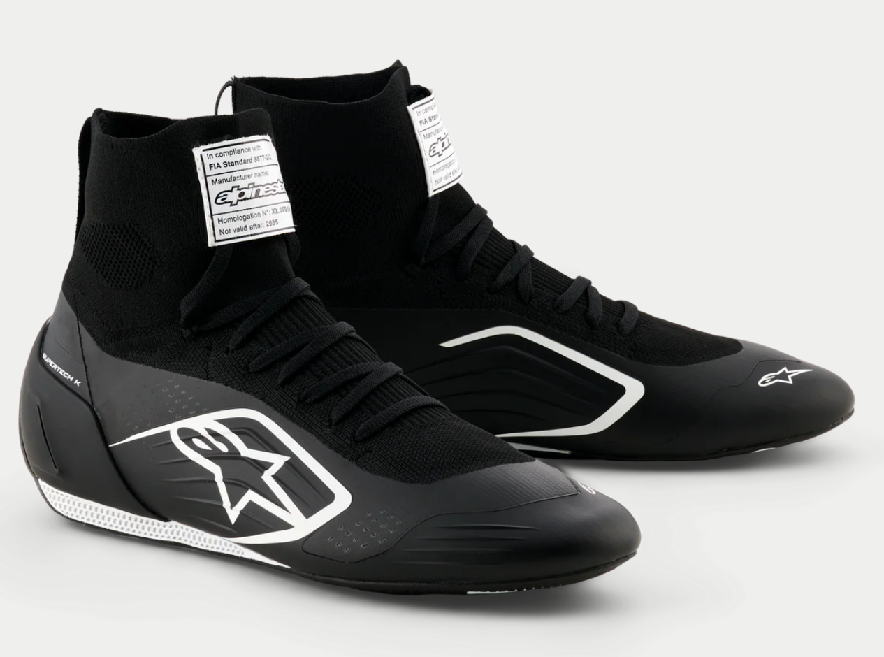 Alpinestars Alpinestars Supertech K Fia kartschoenen Zwart / Wit