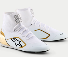 Alpinestars Alpinestars Supertech K Fia kartschoenen Wit / Zwart / Goud
