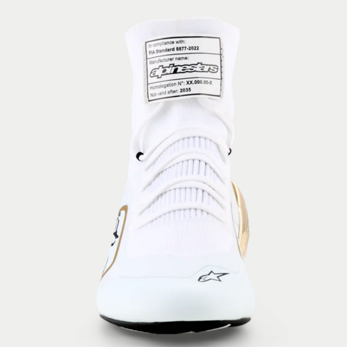Alpinestars Alpinestars Supertech K Fia kartschoenen Wit / Zwart / Goud