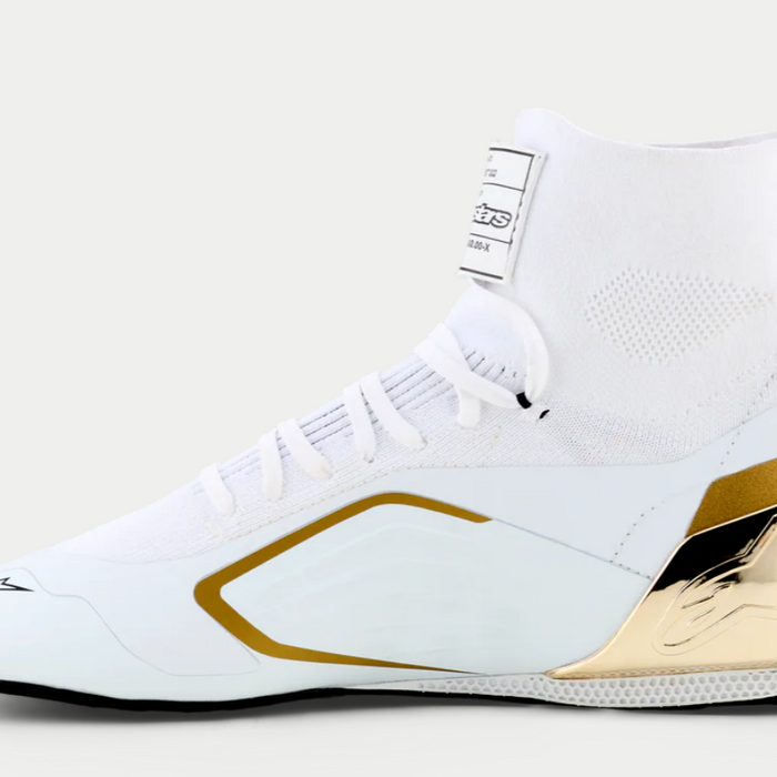 Alpinestars Alpinestars Supertech K Fia kartschoenen Wit / Zwart / Goud