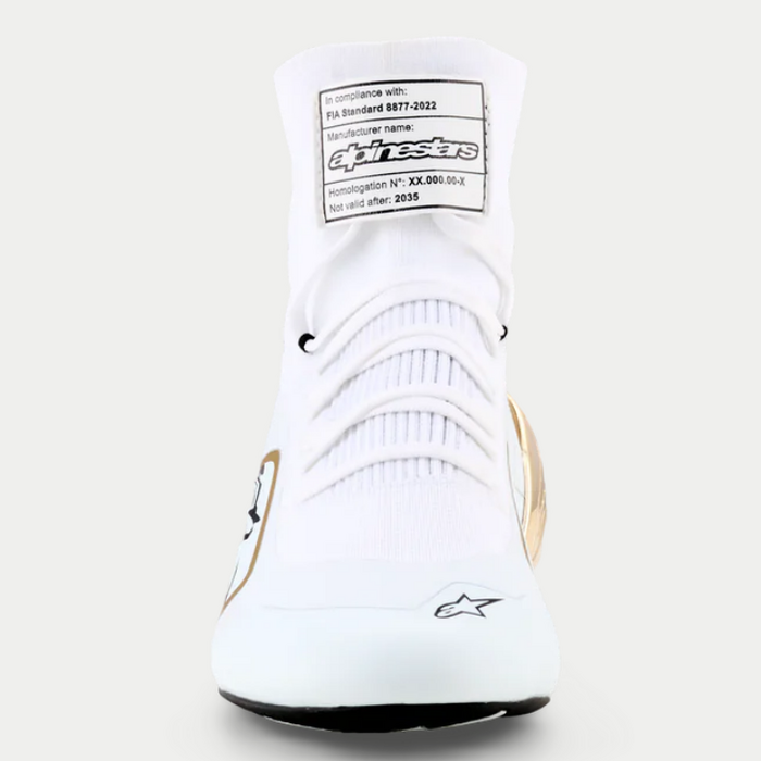 Alpinestars Alpinestars Supertech K Fia kartschoenen Wit / Zwart / Goud