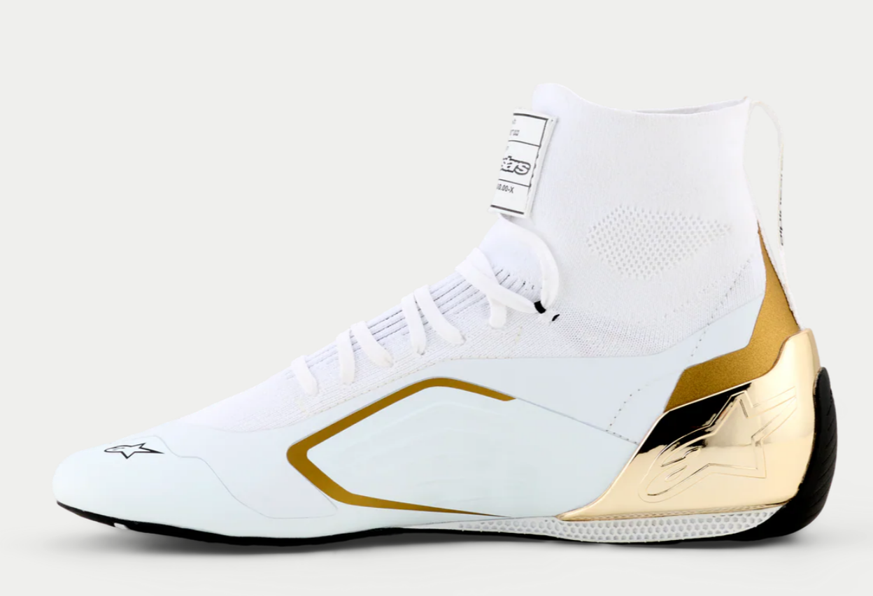 Alpinestars Alpinestars Supertech K Fia kartschoenen Wit / Zwart / Goud