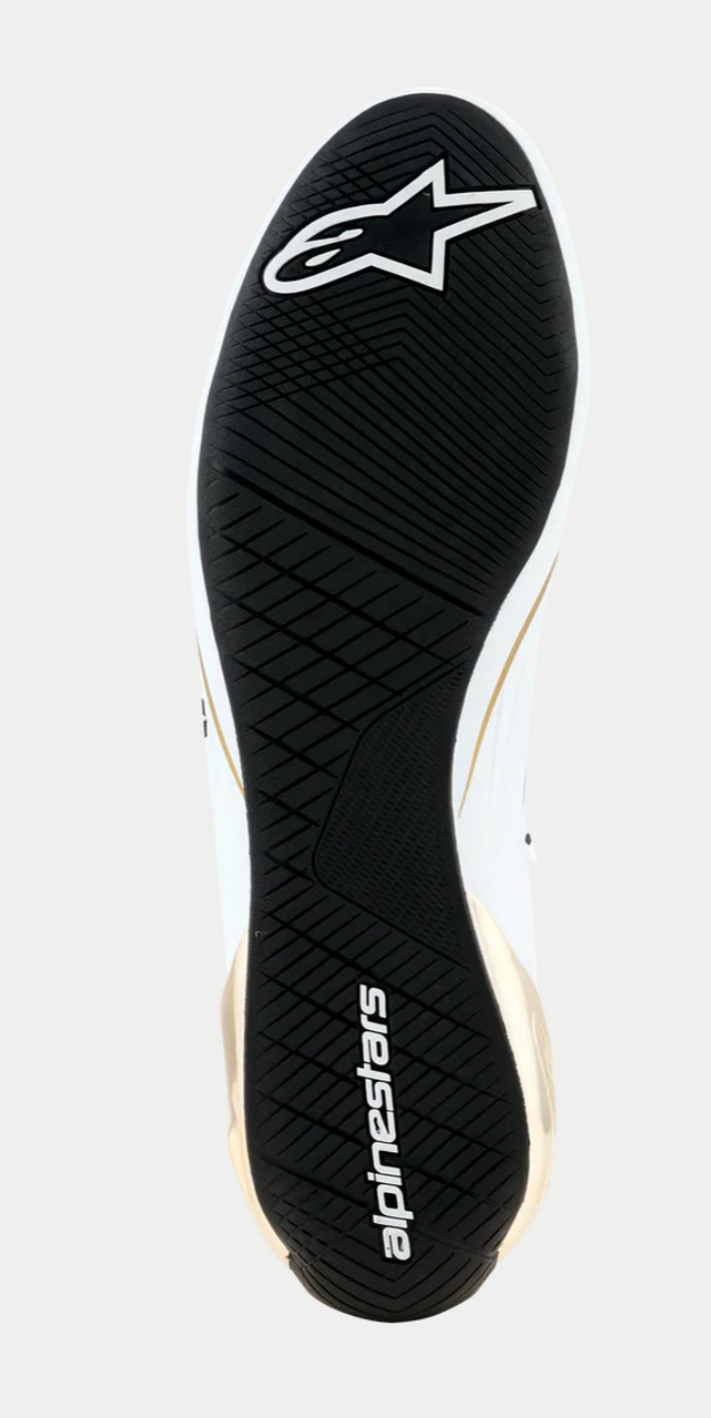 Alpinestars Alpinestars Supertech K Fia kartschoenen Wit / Zwart / Goud