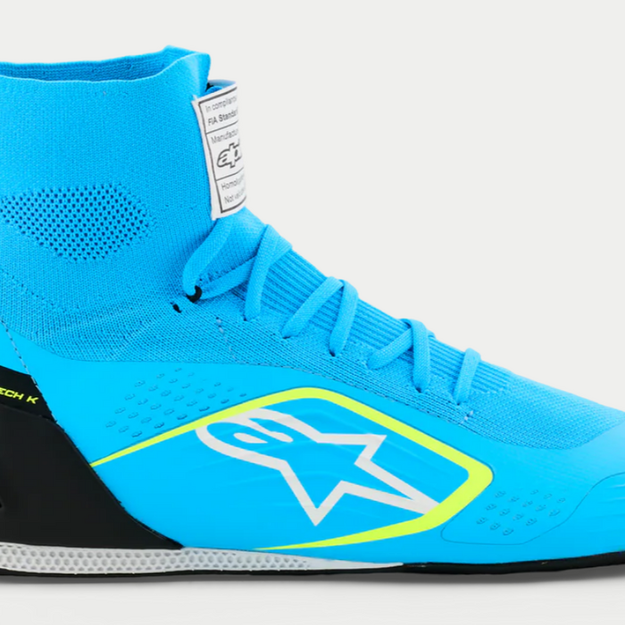 Alpinestars Alpinestars Supertech K Fia kartschoenen Licht Blauw / Fluor Geel