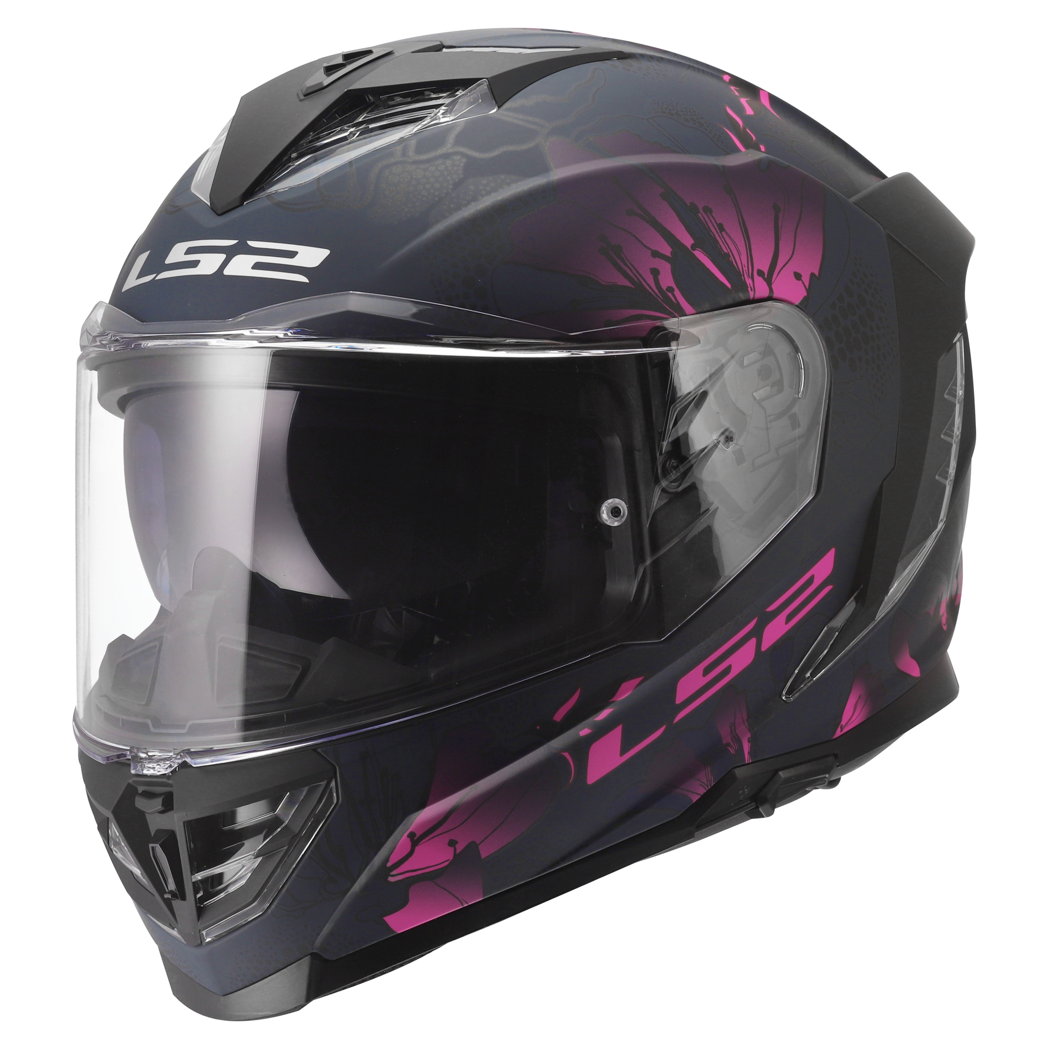 LS2 LS2 FF818 Storm III Burst matt zwart / roze