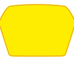 Xline Xline Achterbumper sticker achtergrond geel voor KG C3 achterbumper