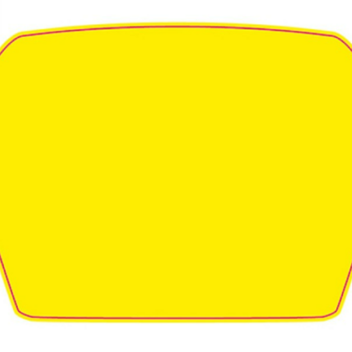 Xline Xline Achterbumper sticker achtergrond geel voor KG C3 achterbumper
