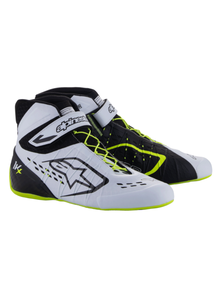 Alpinestars Alpinestars KX V3 Fia gekeurde kart schoenen Zwart / wit / fluor geel