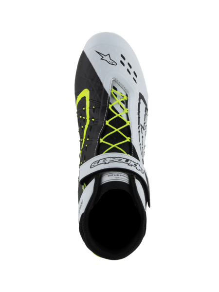 Alpinestars Alpinestars KX V3 Fia gekeurde kart schoenen Zwart / wit / fluor geel