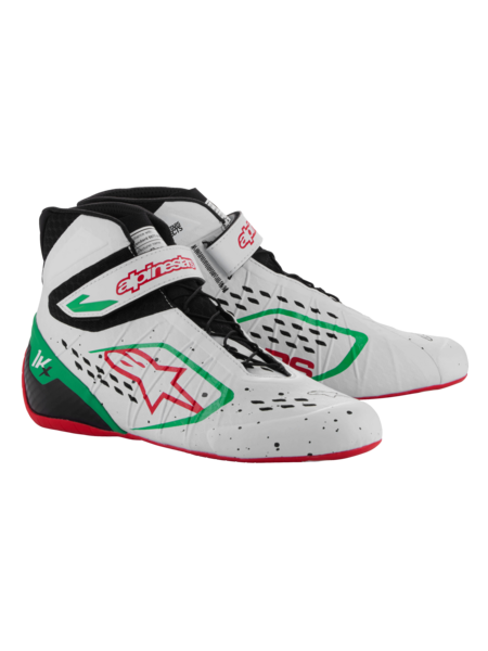Alpinestars Alpinestars KX V3 Fia gekeurde kart schoenen Wit / groen / rood
