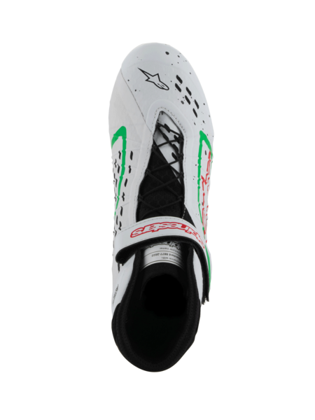 Alpinestars Alpinestars KX V3 Fia gekeurde kart schoenen Wit / groen / rood