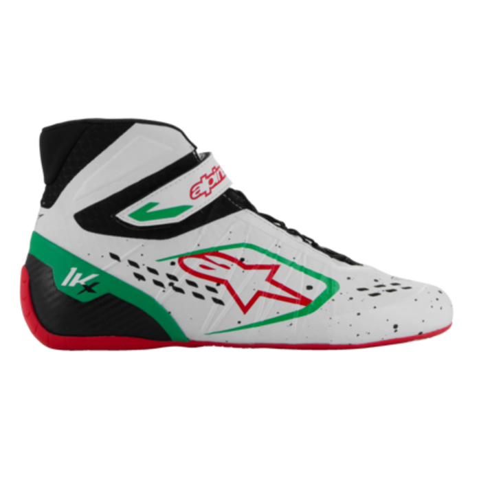 Alpinestars Alpinestars KX V3 Fia gekeurde kart schoenen Wit / groen / rood