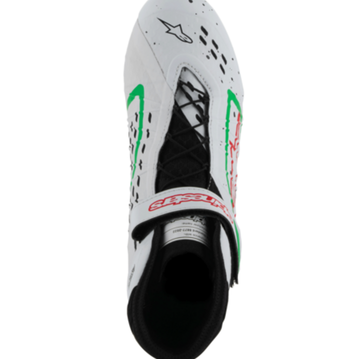 Alpinestars Alpinestars KX V3 Fia gekeurde kart schoenen Wit / groen / rood