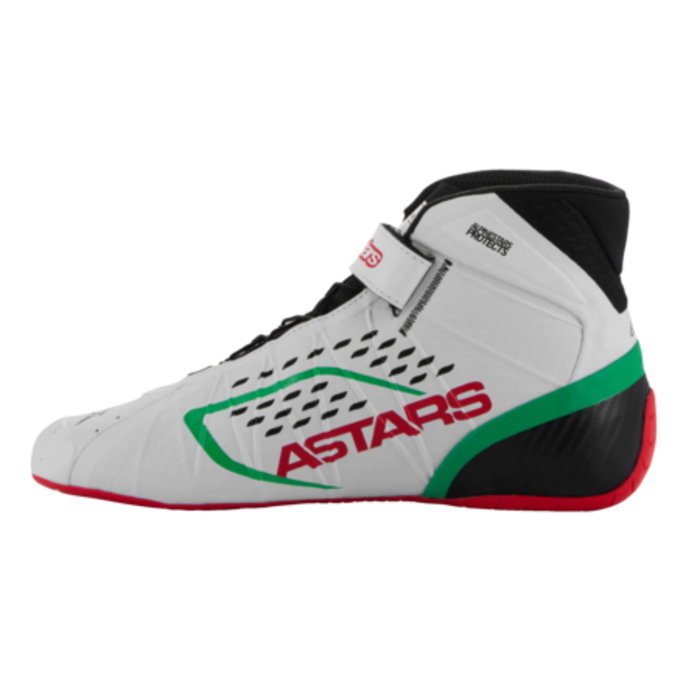 Alpinestars Alpinestars KX V3 Fia gekeurde kart schoenen Wit / groen / rood