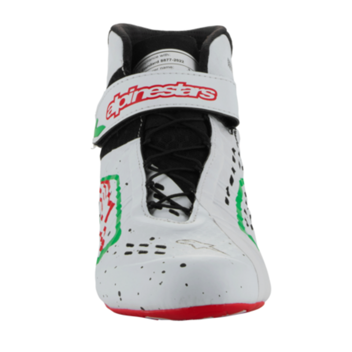 Alpinestars Alpinestars KX V3 Fia gekeurde kart schoenen Wit / groen / rood