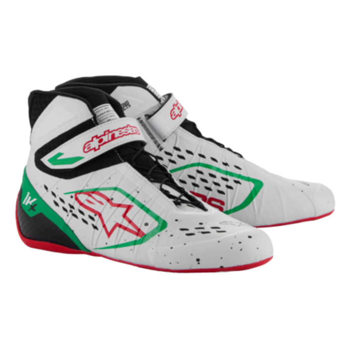 Alpinestars Alpinestars KX V3 Fia gekeurde kart schoenen Wit / groen / rood
