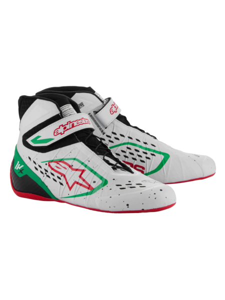 Alpinestars Alpinestars KX V3 Fia gekeurde kart schoenen Wit / groen / rood