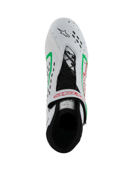 Alpinestars Alpinestars KX V3 Fia gekeurde kart schoenen Wit / groen / rood