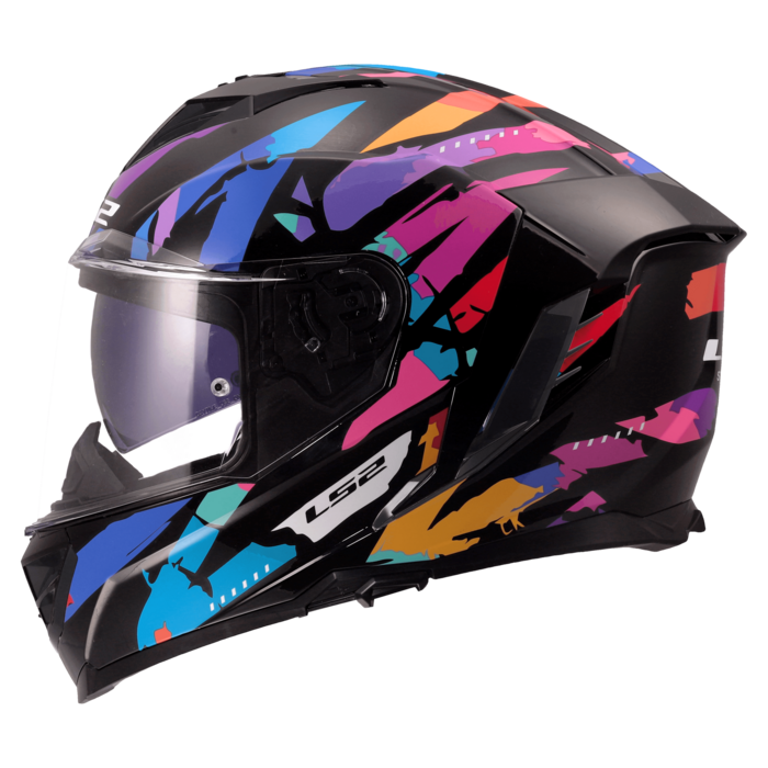 LS2 LS2 FF818 STORM III KAOS Zwart / Paars / Blauw