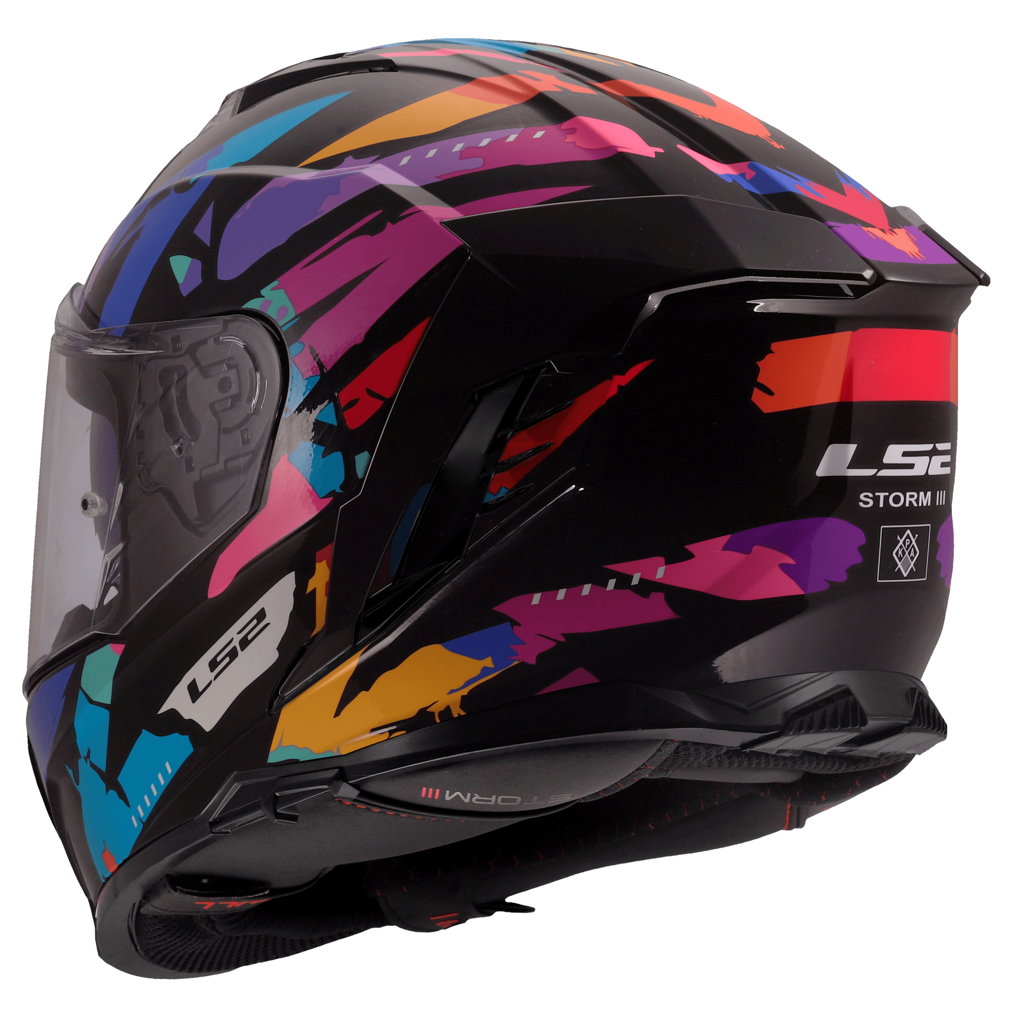 LS2 LS2 FF818 STORM III KAOS Zwart / Paars / Blauw