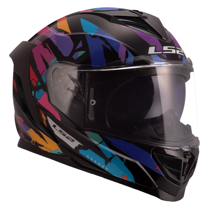 LS2 LS2 FF818 STORM III KAOS Zwart / Paars / Blauw