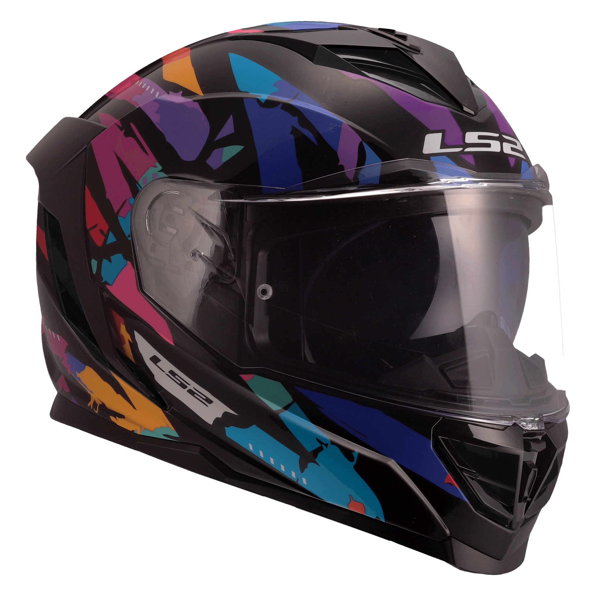 LS2 LS2 FF818 STORM III KAOS Zwart / Paars / Blauw