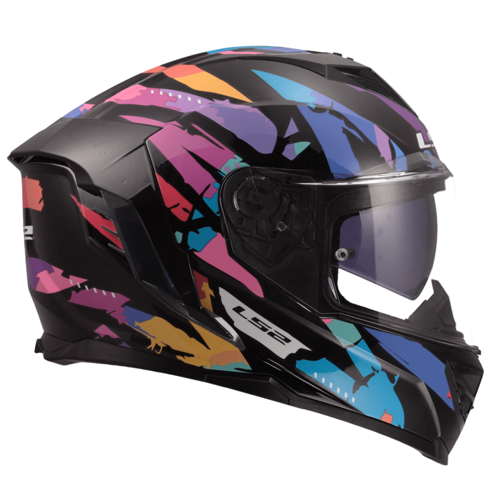 LS2 LS2 FF818 STORM III KAOS Zwart / Paars / Blauw