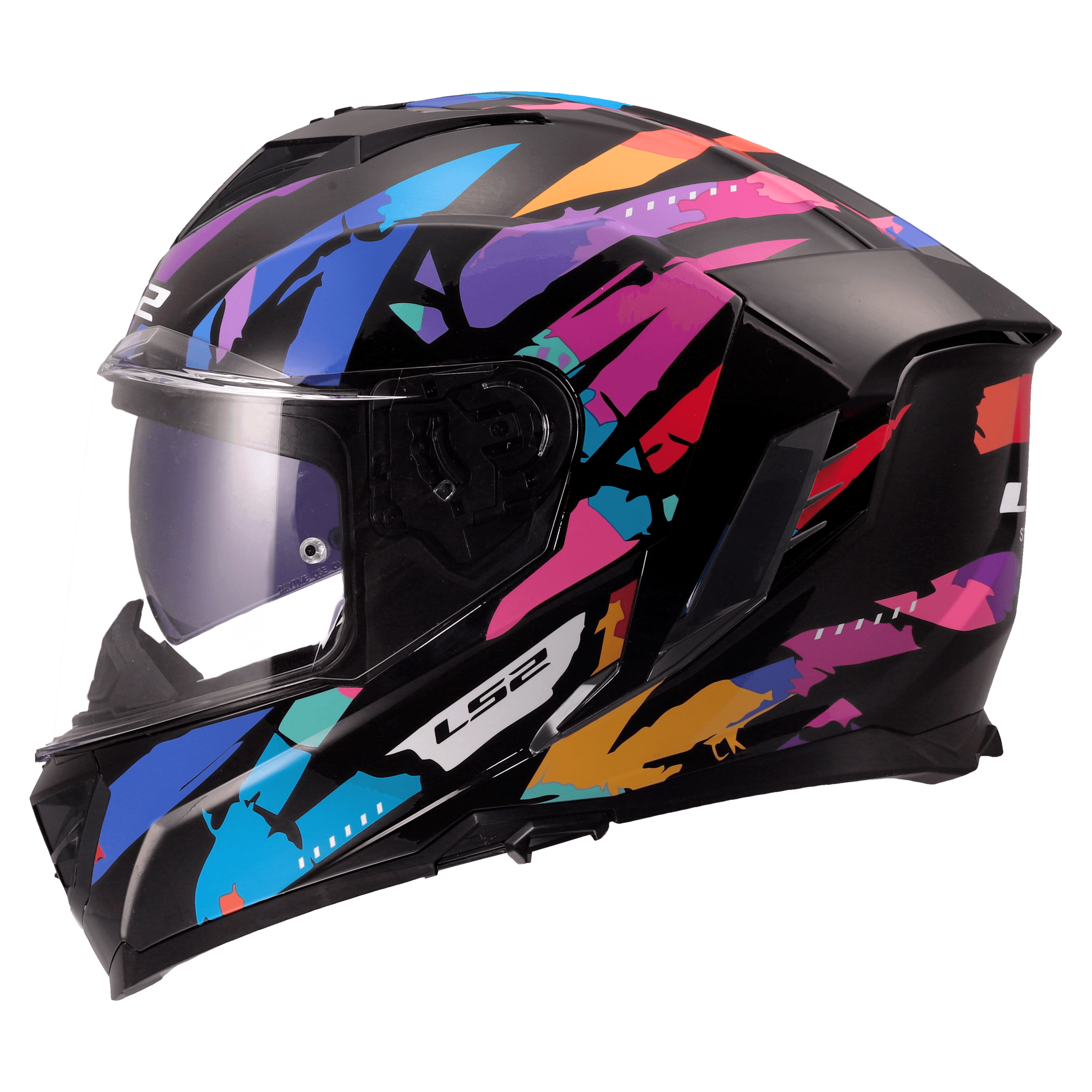 LS2 LS2 FF818 STORM III KAOS Zwart / Paars / Blauw