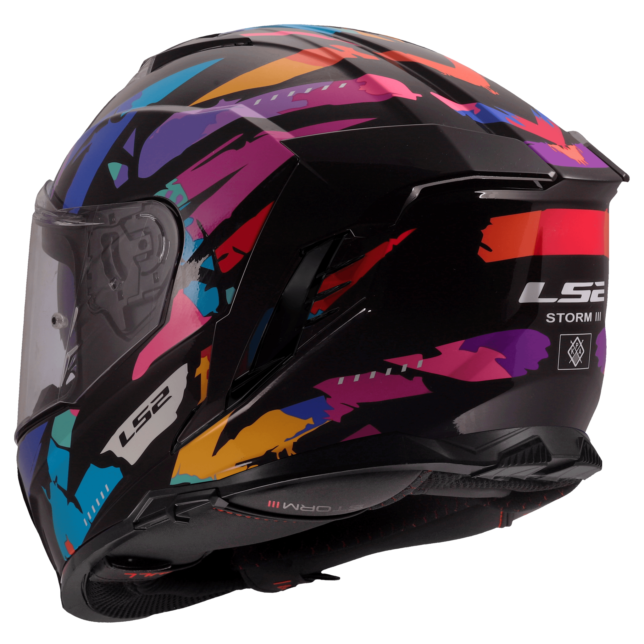 LS2 LS2 FF818 STORM III KAOS Zwart / Paars / Blauw