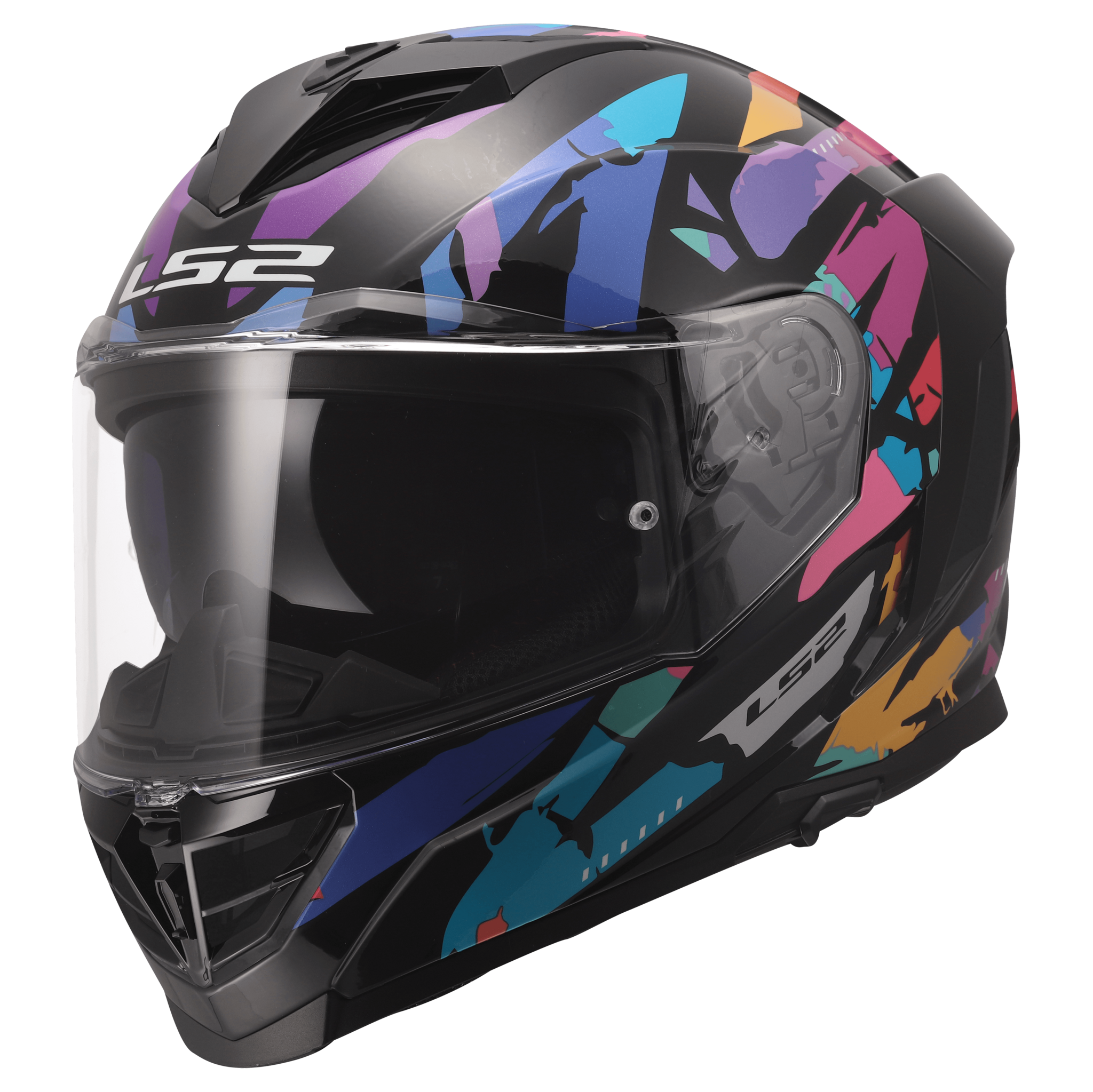 LS2 LS2 FF818 STORM III KAOS Zwart / Paars / Blauw
