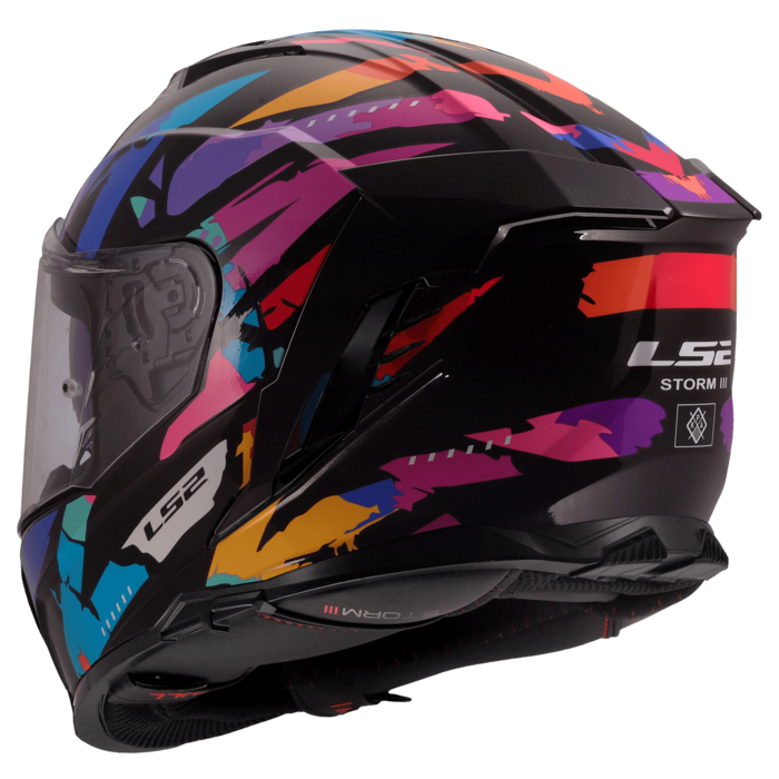 LS2 LS2 FF818 STORM III KAOS Zwart / Paars / Blauw