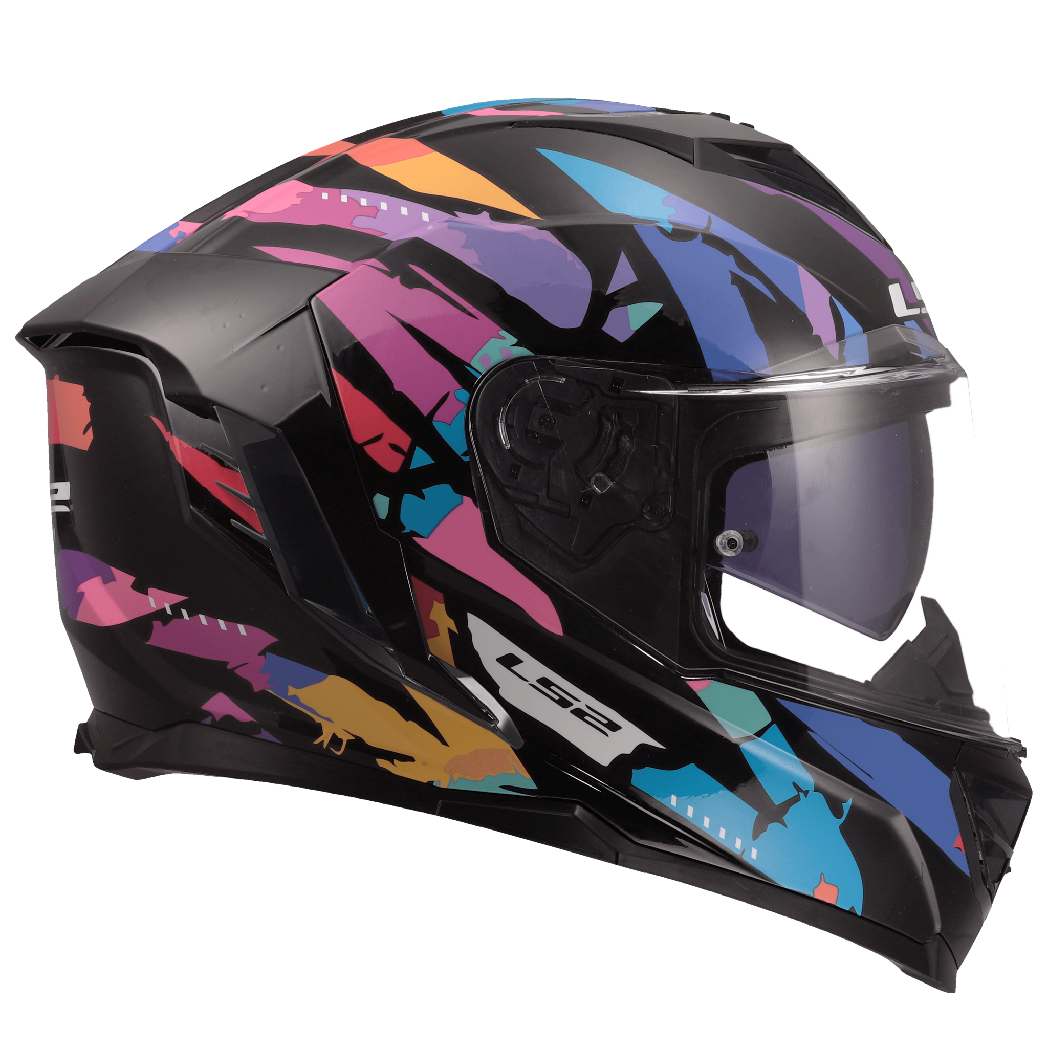 LS2 LS2 FF818 STORM III KAOS Zwart / Paars / Blauw