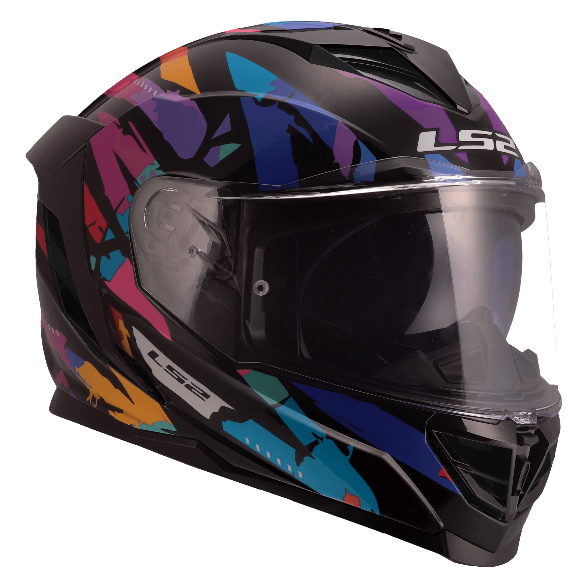 LS2 LS2 FF818 STORM III KAOS Zwart / Paars / Blauw