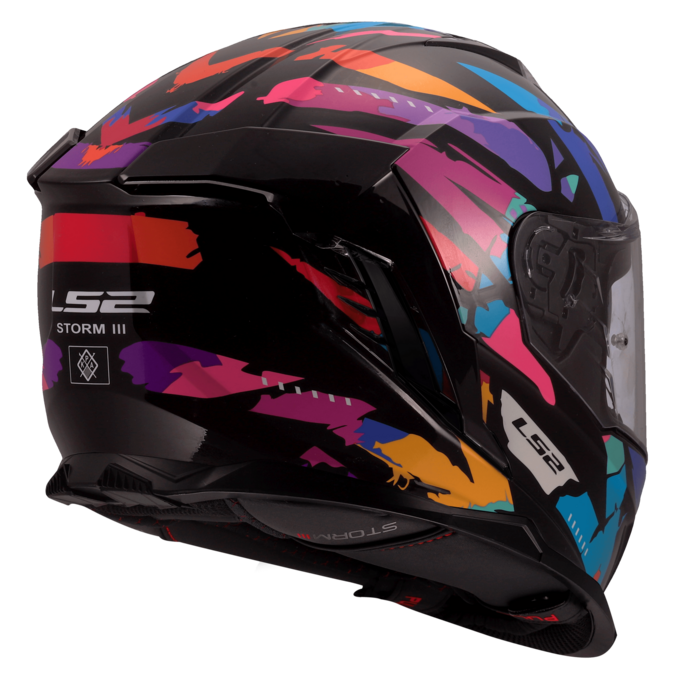 LS2 LS2 FF818 STORM III KAOS Zwart / Paars / Blauw