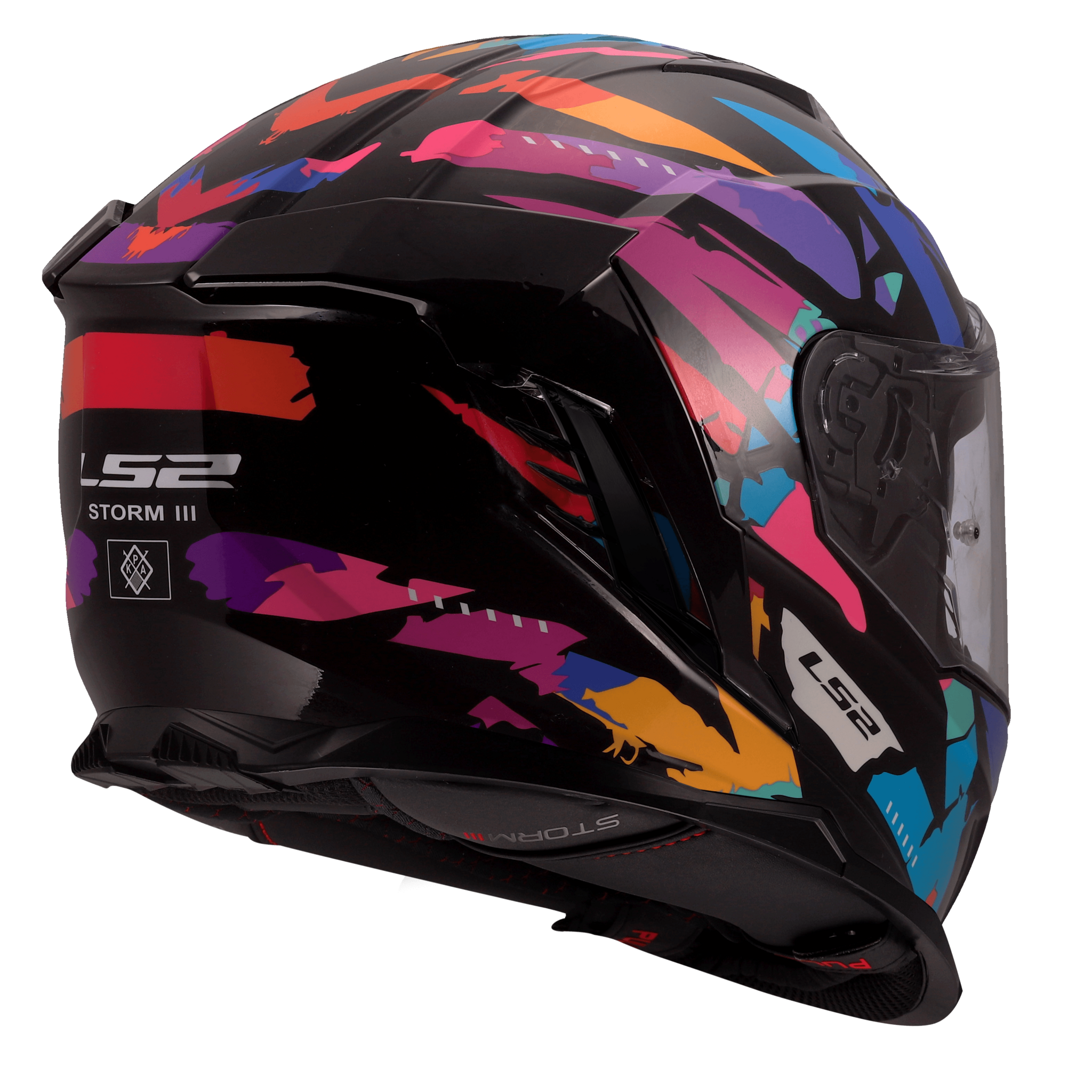 LS2 LS2 FF818 STORM III KAOS Zwart / Paars / Blauw