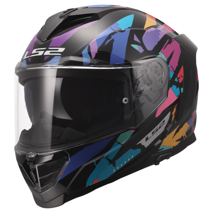 LS2 LS2 FF818 STORM III KAOS Zwart / Paars / Blauw