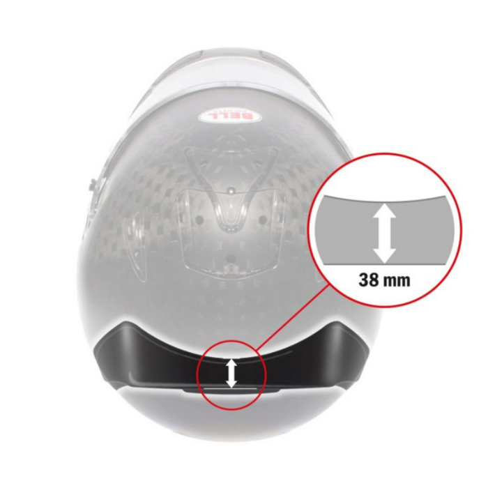 Bell Bell KC7 CMR top spoiler transparant - Kleine versie