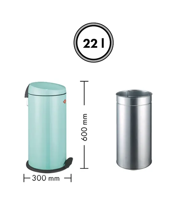 Wesco WESCO Capboy Maxi Poubelle à pédale 22 litres - Noir mat