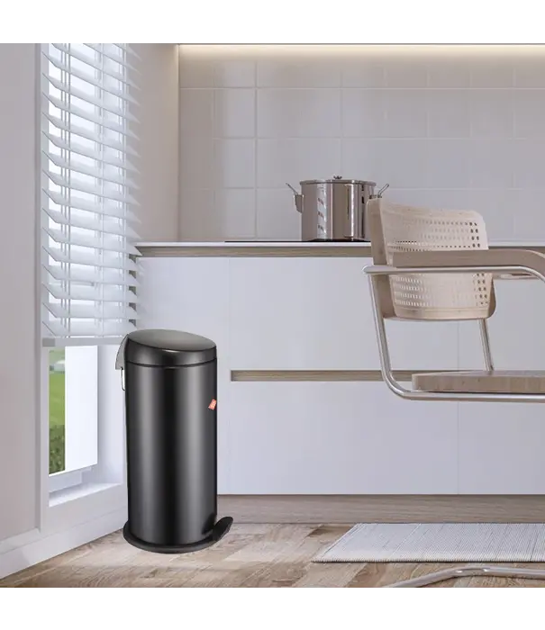 Wesco WESCO Capboy Maxi Poubelle à pédale 22 litres - Noir mat