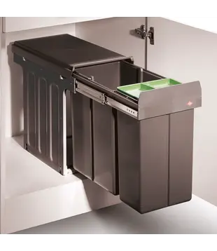 Double-Boy 30L met bio-deksel – Uittrekbaar