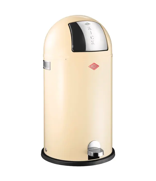 Wesco WESCO® Kickboy 40L – Retro Vuilnisbak met Klep, Roestvrij Deksel en Duurzame Staalconstructie