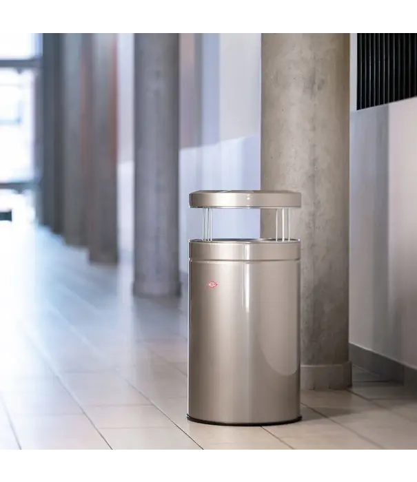 Wesco WESCO® Big Ash – Asbak- en Afvalzuil 120L met Bovenzeef en Inwendige Zakbevestiging - Grafiet