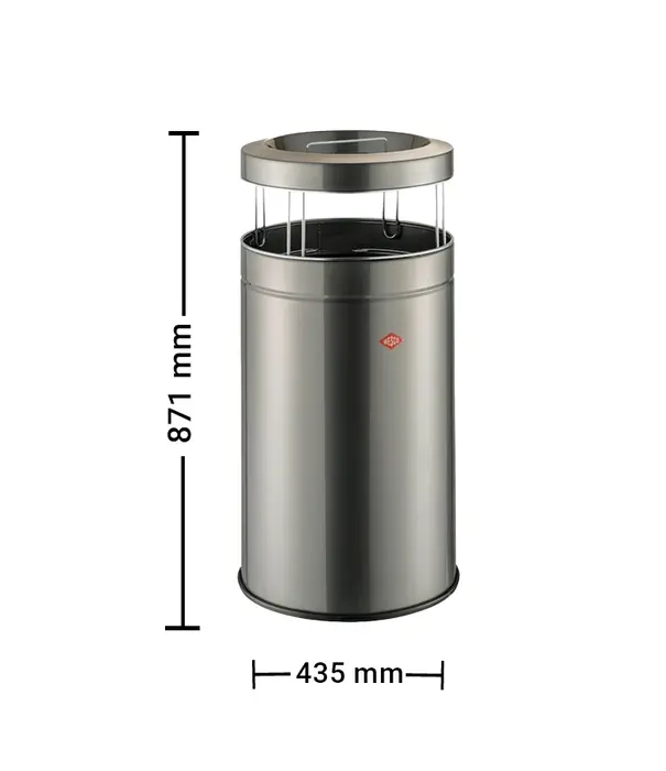 Wesco WESCO® Big Ash – Asbak- en Afvalzuil 120L met Bovenzeef en Inwendige Zakbevestiging - Grafiet