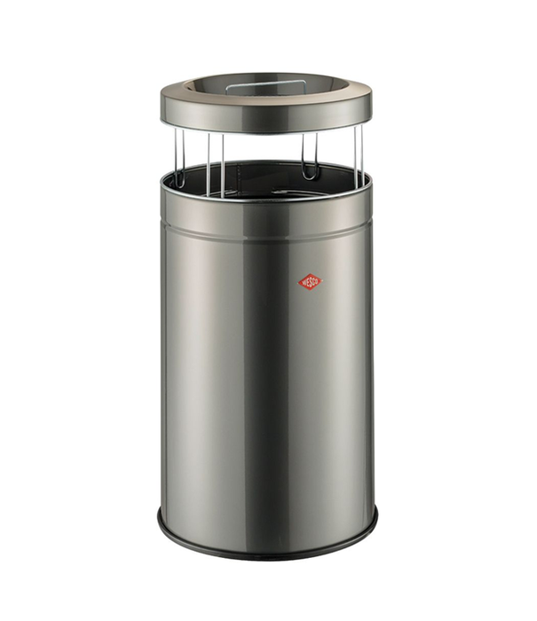 Wesco WESCO® Big Ash – Asbak- en Afvalzuil 120L met Bovenzeef en Inwendige Zakbevestiging - Grafiet