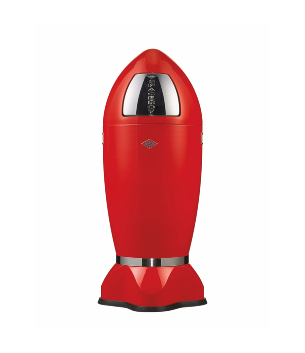 Wesco WESCO® SpaceBoy in Rood – Raketvormige vuilbak van 35L met retro uitstraling