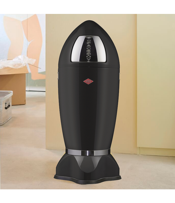 Wesco WESCO SpaceBoy Black - Poubelle rétro en forme de fusée (35L)