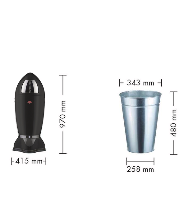 Wesco WESCO SpaceBoy Noir mat - Design minimaliste en forme de fusée (35L)