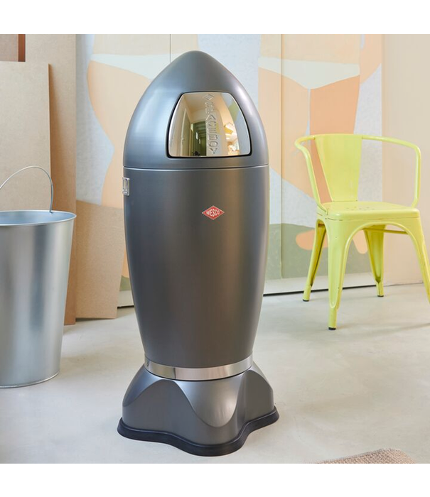 Wesco WESCO SpaceBoy Matt graphite - Poubelle design en forme de fusée (35L)
