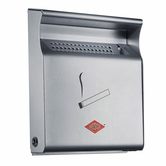Cendrier mural verrouillable WESCO pour l'extérieur - acier laqué argent, 285x232x62 mm